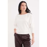 Fulla Moda Basic Kayık Yaka Yarasa Kol Modal Bluz