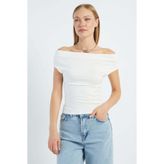 Fulla Moda Basic Madonna Yaka Slim Fit Bluz