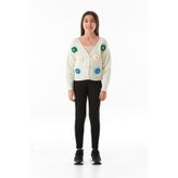 Fulla Moda Beli Lastikli Cepli Çelik Örme Kız Çocuk Tayt