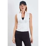 Fulla Moda Dik Yaka Dalgıç Kumaş Slim Fit Yelek