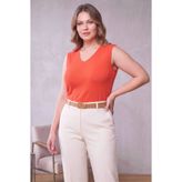 Fulla Moda Fitilli V Yaka Kolsuz Bluz