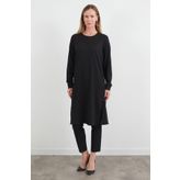 Fulla Moda Fullamodest Basic Yanları Yırtmaçlı Tunik