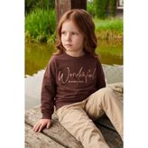 Fulla Moda Kabartma Baskılı Oversize Kız Çocuk Sweatshirt