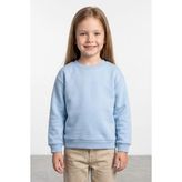 FullaModa 3 Iplik Basic Unisex Çocuk Sweatshirt - Mavi - 8 - 9 Yaş
