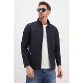 FullaModa Fermuarlı Dik Yaka Softshell Ceket - Lacivert
