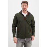 FullaModa Fermuarlı Kapüşonlu Softshell Ceket - Haki