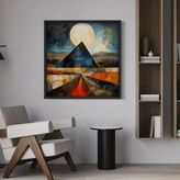 Fullmoon Soyut Traverten Dokulu Tablo