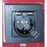 Fume Renk 2.4 A Usb Sarjli Toprakli Priz