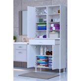 Funci Beyaz Renk G:80 Cm Banyo Dolabı 3 Kapaklı 7 Raflı Dolap 80X173x32,5 Cm Boyutlarında Dolap