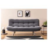 Futon Pafu Hippo Gri Yataklı Üçlü Koltuk