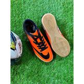 Futsal Kaymaz Salon Futbolu Ayakkabısı Parkur Ayakkabısı - Turuncu - Siyah