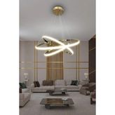 G-Light 3' Lü Çember Modern Sarkıt LED Avize - 1 - Gold