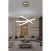 G-Light 3' Lü Çember Modern Sarkıt LED Avize - Altın