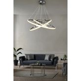 G-Light 4 Lü Çember 30-40-50-60 cm LED Avize - Krom