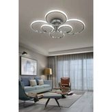 G-Light 6 ' Lı Yuvarlak Plafonyer LED Avize - 1 - Krom