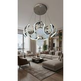 G-Light Arya XL Kristal Cam 4 Top Simli Kalın Kasa LED Avize