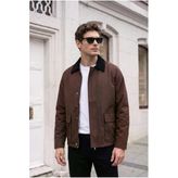Gabardin Torba Cep Tasarım Ceket/Mont