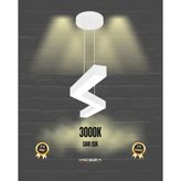 Gabbiano (Beyaz Kasa, Sarı Işık) Ledli Modern Sarkıt Linear LED Avize Salon Mutfak Oturma Odası Yatak Odası Antre Hol LED
