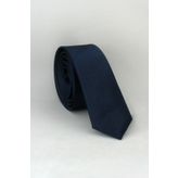 Gaffy USS-03 Lacivert Ultra Slim Fit Düz Renk Saten Kravat