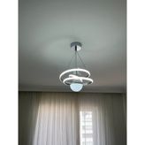 Galaksi Tek Toplu LED Avize - Gümüş