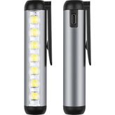 Gaman Taşınabilir Acil Durum Lambası 7 Beyaz LED 4 Mod Aydınlatma Gri Metal Alüminyum Fener