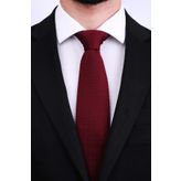Gambocci Bordo Örgü Kravat