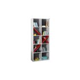 Gaming 10 Raflı Kitaplık - Kırmızı-Mat Beyaz 75X188x 30 Cm (Gxyxd) Teşhir