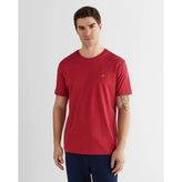 Gant Bisiklet Yaka Erkek Basic T-Shirt - Bordo - M
