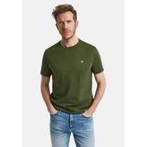 Gant Bisiklet Yaka Erkek Basic T-Shirt - Haki - XL