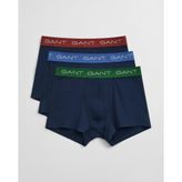 GANT Erkek Mavi Slim Fit 3'lü Boxer