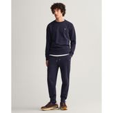 Gant Erkek Regular Basic Sweatshirt - Lacivert - 2XL