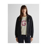 Gant Kadın Siyah Relaxed Fit Kapüşonlu Sweatshirt