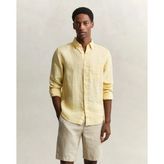 Gant Keten Slim Fit Gömlek - Sarı