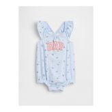 GAP Bebek Açık Mavi Logo Bubble Bodysuit