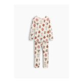 GAP Bebek Krem Organik Brushed Pamuk Pijama Takımı