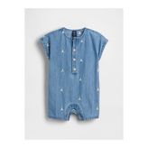GAP Bebek Mavi İşlemeli Brannan Bear Denim Şort Tulum