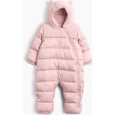 Gap Bebek Pembe Kapüşonlu Kar Tulumu - 0 - 3 Ay