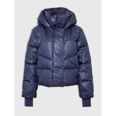Gap Coldcontrol Crop Puffer Şişme Mont - Lacivert - XL