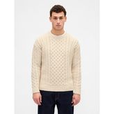 Gap Erkek Bej Relaxed Cable-Knit Kazak