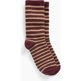 Gap Erkek Bordo Fitilli Çizgili Çorap - S - M