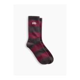 GAP Erkek Bordo Rugby Çizgili Logo Crew Çorap