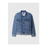 GAP Erkek Çocuk Lacivert SuperSoft Icon Denim Oversize Ceket