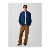 GAP Erkek Hardal Herringbone '90s Loose Pantolon