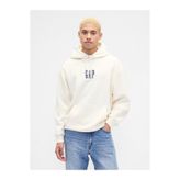 GAP Erkek Kırık Beyaz VintageSoft Oversized Mini-Logo Sweatshirt