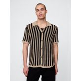 Gap Erkek Siyah Mesh Örgü Gömlek - 2XL