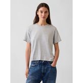 Gap Kadın Açık Gri Supima® Pamuk Relaxed T-Shirt - XL