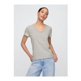 GAP Kadın Açık Gri V Yaka T-Shirt