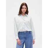 Gap Kadın Açık Mavi Bubble Hem Gömlek - XS