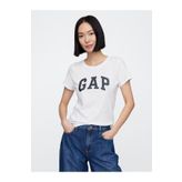 GAP Kadın Beyaz 2'li Logo Kısa Kollu T-Shirt Seti