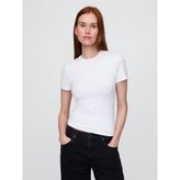 Gap Kadın Beyaz Closeknit Jersey T-Shirt